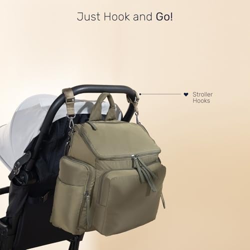 Growgether MOVA 3-in-1 Diaper Bag 40L | Multifunctional Baby Bag with Thermal Bottle Pockets, Magnetic Closures & Luggage Sleeve | Sling-to-Backpack, Waterproof, Easy Access, Lightweight- Navy - Image 5