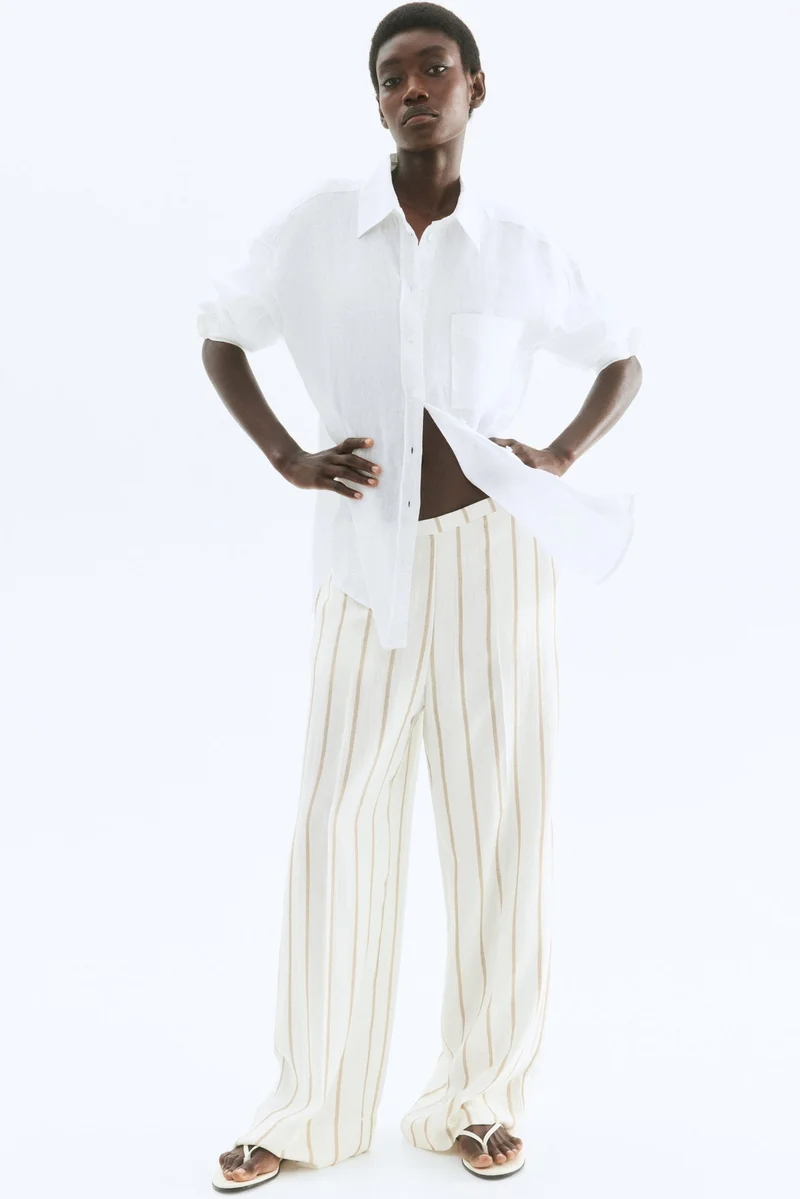 H&M Wide twill trousers