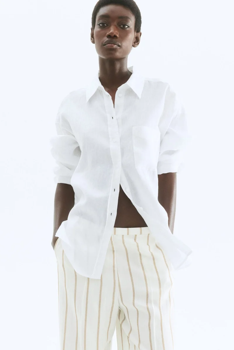 H&M Wide twill trousers