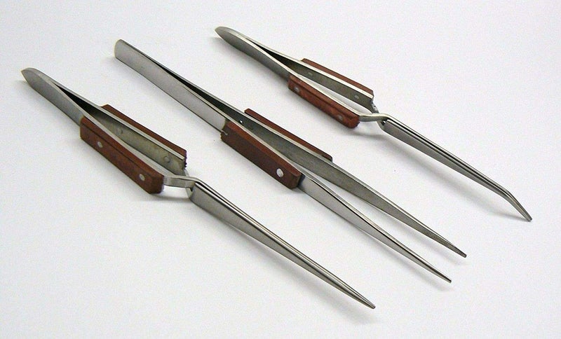 OSCAR 3 x Fibre Grip Tweezer Set Heat Resistant Soldering Brazing Jewellers Pack Of 1 - Image 2