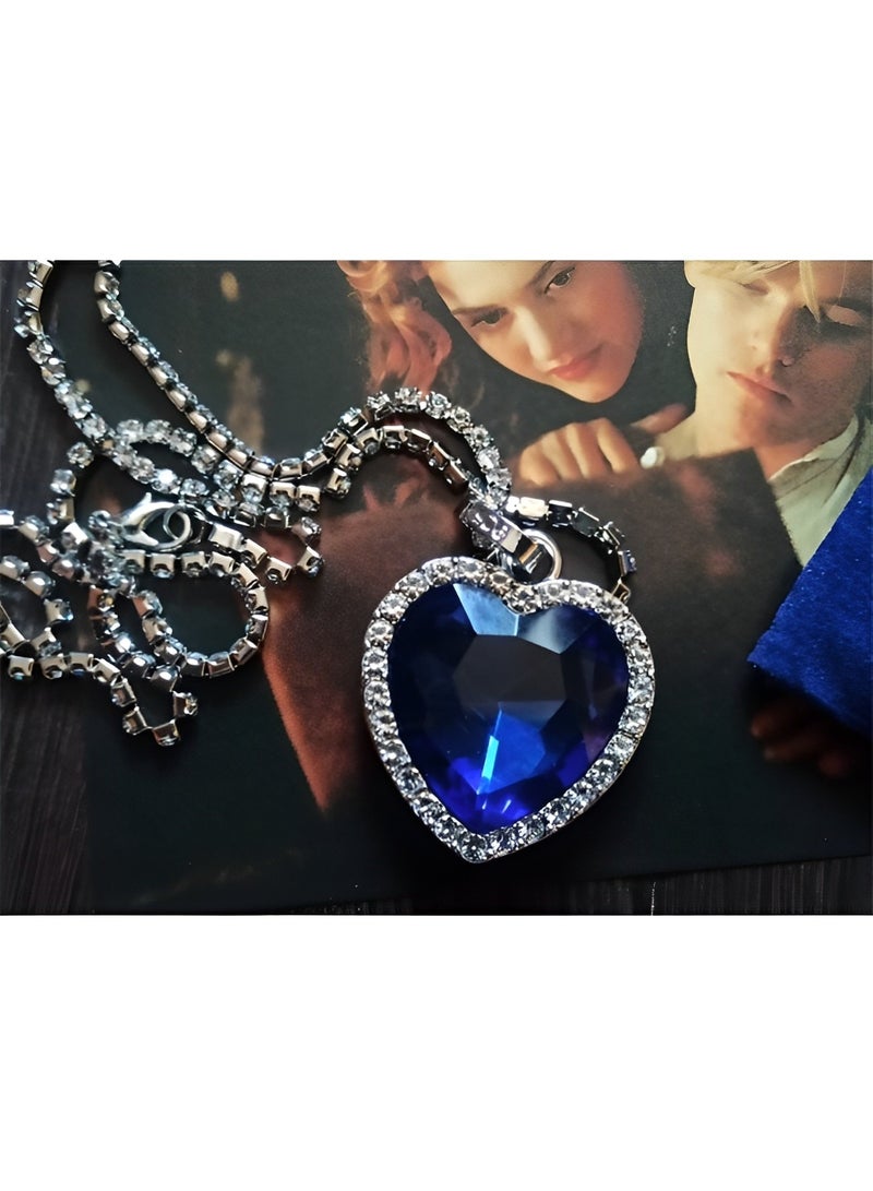 REOCLE Sterling Silver Birthstone Necklaces with Heart Cut Simulated Birthstone Crystal Solitaire Pendant Diamond Necklace Great Gift for Women Girls  - Image 2