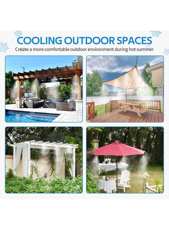 homenote Misting Cooling System 75FT (23M) Misting Line + Brass Mist Nozzles + a Brass Adapter(3/4") Outdoor Mister for Patio Garden Greenhouse Trampoline for waterpark - Image 5