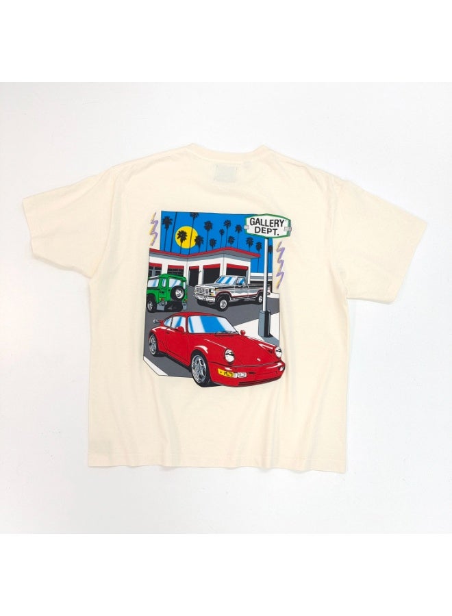 GALLERY DEPT FOG Unisex T-Shirt - High Street Vintage Style, Colorful Graphic Print, Couples Matching Short Sleeve Tee - Image 2