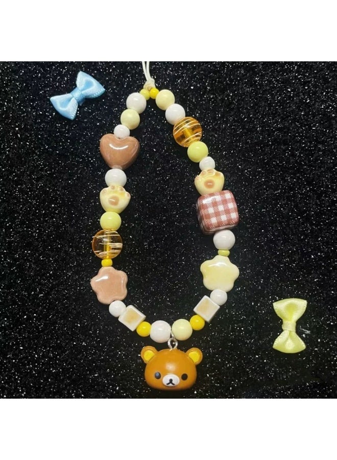 NIBEMINENT Phone Charm/ Chain Strap for Women Girls,Adorable Girl Cell Phone Case Lanyard Wrist Strap