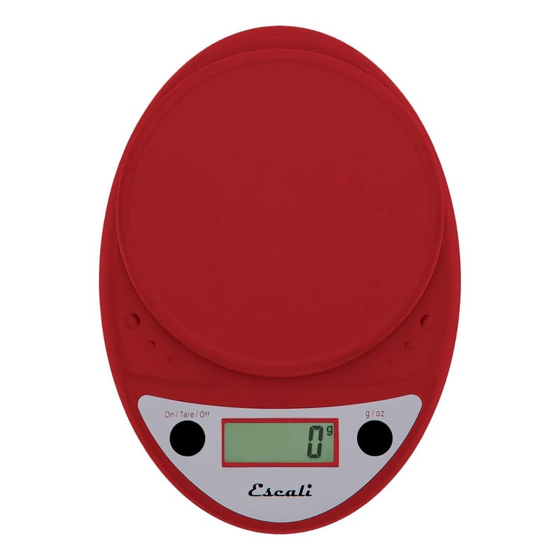 Escali Primo Digital Food Scale Multi-Functional Kitchen Scale and Baking Scale for Precise Weight Measuring and Portion Control, 8.5 x 6 x 1.5 inches, Warm Red - Image 2