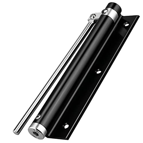 zeng Automatic Door Closer, 304 Stainless Steel, Surface Mounted, Adjustable Spring, Commercial and Residential (Black) - Image 1