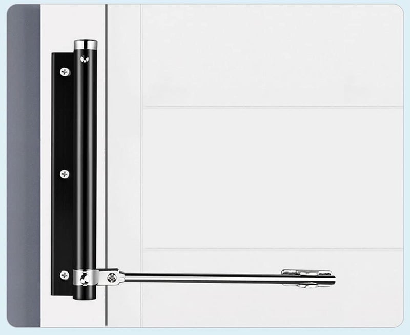 zeng Automatic Door Closer, 304 Stainless Steel, Surface Mounted, Adjustable Spring, Commercial and Residential (Black) - Image 5