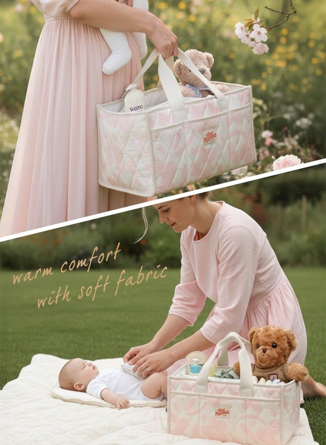 Tiny Marvels Baby Diaper Caddy Organizer, Water Repellency Baby Basket for Newborn Essentials and Diaper Station, Gift for Baby Shower and Registry Must-Have, Portable Storage for Travel - Image 2