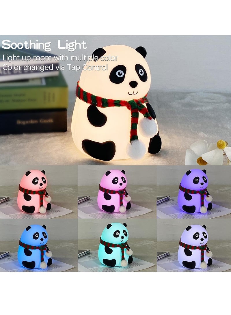Cute Panda Night Light, LED Squishy Novelty Animal Night Lamp, 3 Level Dimmable Nursery Nightlight for Breastfeeding Toddler Baby Kids Decor, Cool Gifts for Kids - Image 3