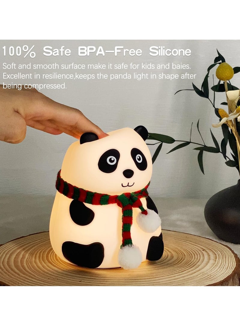 Cute Panda Night Light, LED Squishy Novelty Animal Night Lamp, 3 Level Dimmable Nursery Nightlight for Breastfeeding Toddler Baby Kids Decor, Cool Gifts for Kids - Image 5