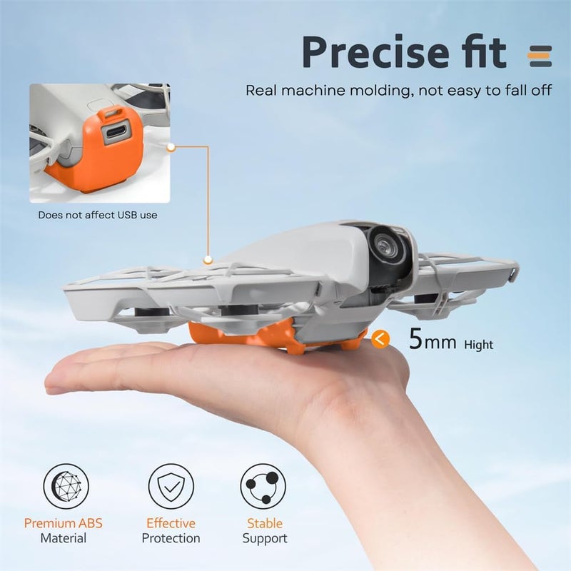 Landing Gear for DJI Neo Accessories, 2-in-1 Drone Battery Protection & Landing Gear, Enhanced Stability for DJI Neo, Orange - Image 5