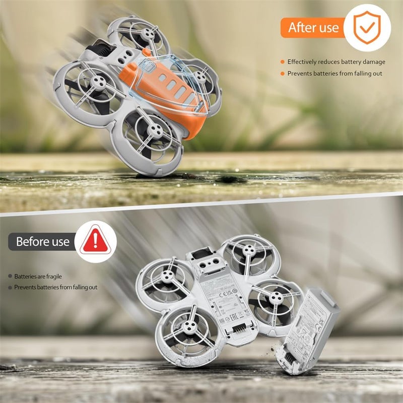 Landing Gear for DJI Neo Accessories, 2-in-1 Drone Battery Protection & Landing Gear, Enhanced Stability for DJI Neo, Orange - Image 4