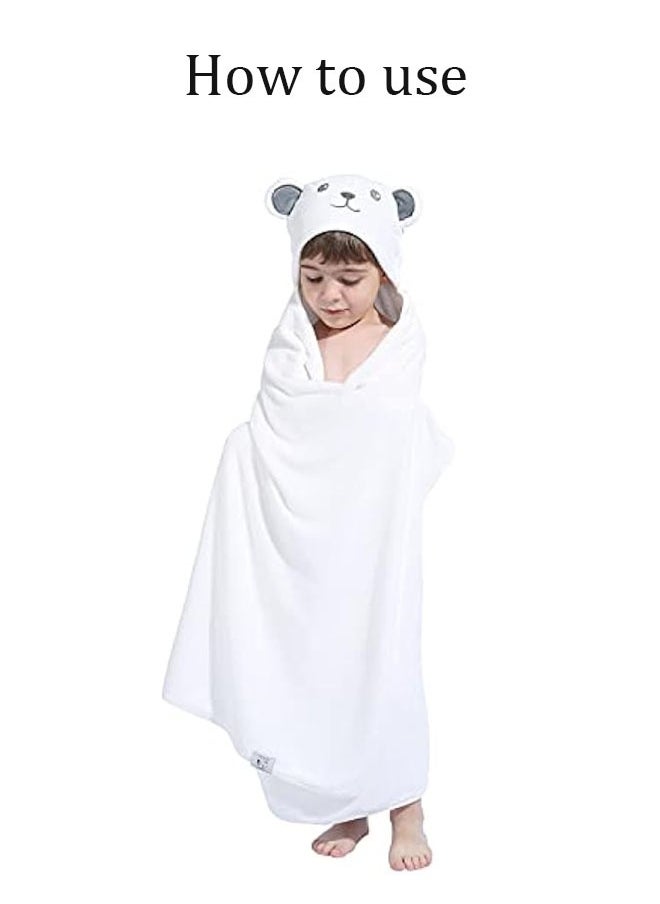 Vinnatsu Vinnatsu Hooded Towel for Kids ,80 X 80 cm for 3-10 Years - Premium Kids Bath Towel Beach Towels Wrap for Girls, Boys,Grey  - Image 3