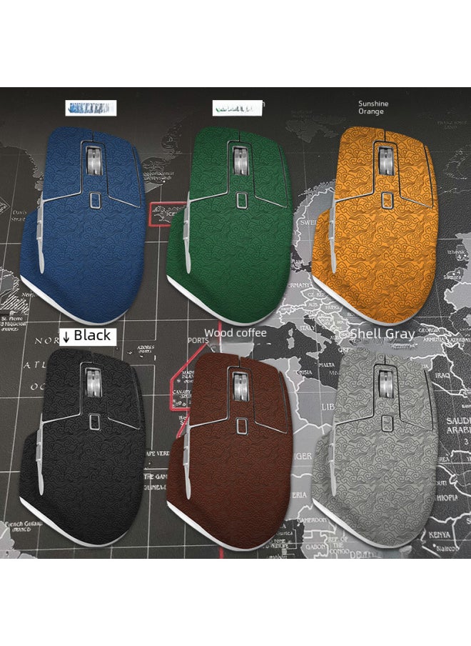 Anti-slip Frosted Mouse Stickers For Logitech Mxmaster3 Master3 Simple Leather Texture Printing Film Computer Accessories-Color:Arch Bridge Pattern-Black