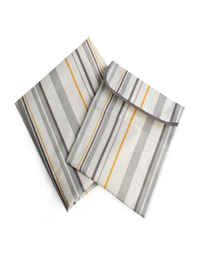 Prince Lionheart Multi-Purpose Catchall, Round Splat Mat, Gray Stripe, Great for Meal or Craft Time, Easy Clean Up, 47.75x47.75 Inch (Pack of 1) - Image 2