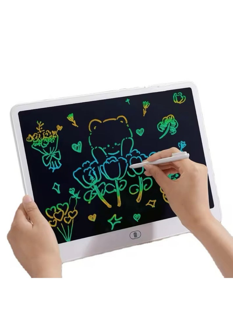 Portable LCD Creative Writing Tablet Pads for Kids, 16 Inch Reusable Electronic Drawing Board with Pen, Colorful Toddler Educational Learning Kids Doodle Pad Gift for Boys and Girls For School Home - Image 1