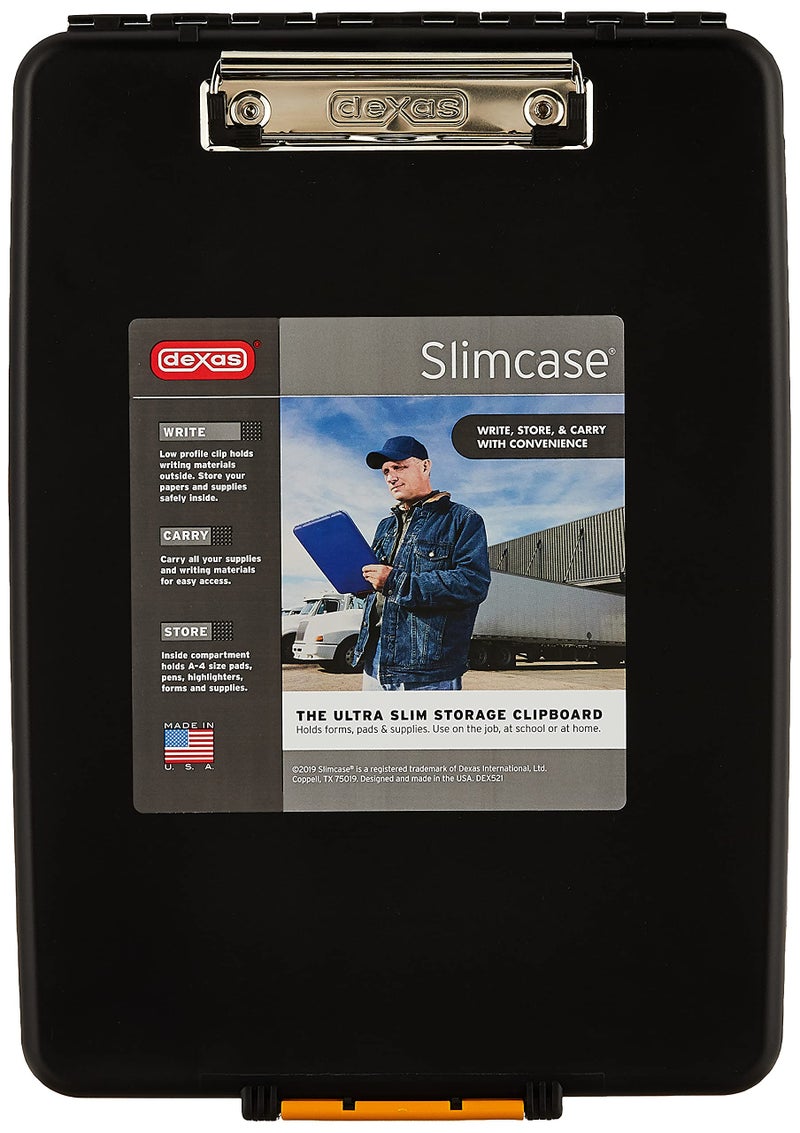 Dexas Slimcase Storage Clipboard, Black - Image 2