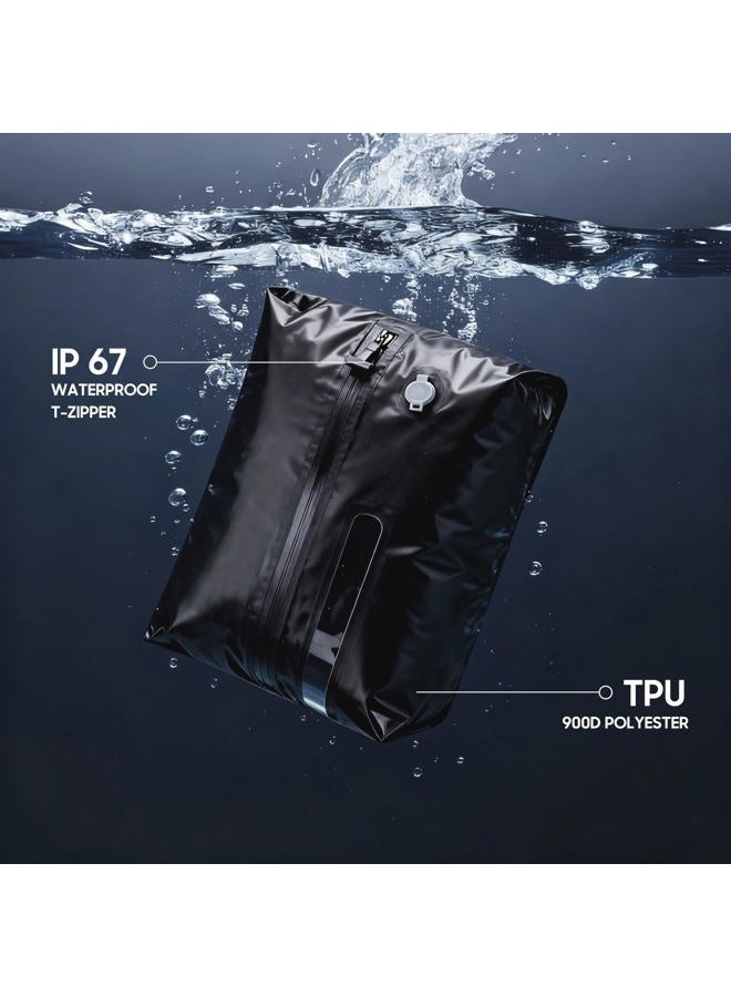 WORKKOOL 41L Vacuum Packing Cubes for Travel with Pump,Waterproof Travel compression bags for Suitcase, Luggage, Backpack(Grey,Large Volume 41L,2-PACK) - Image 5