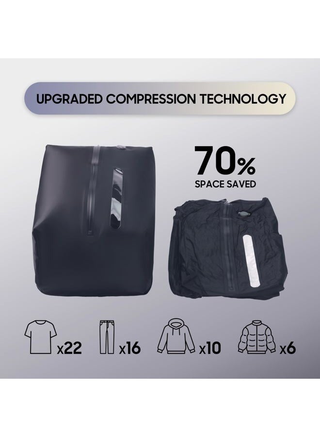 WORKKOOL 41L Vacuum Packing Cubes for Travel with Pump,Waterproof Travel compression bags for Suitcase, Luggage, Backpack(Grey,Large Volume 41L,2-PACK) - Image 2