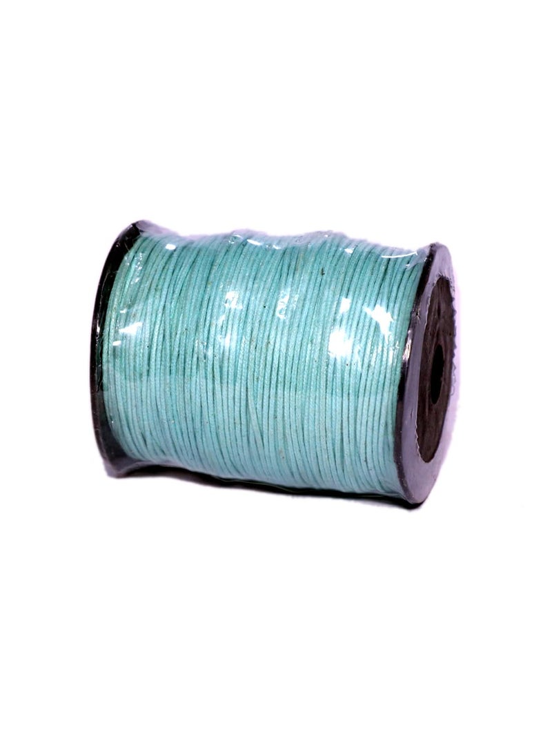 Torex TOREX� 92 Mt, 1mm Thick, Roll Braided Wax Cotton Cord for DIY Jewellery Making, Beading, Art and Craft Work and Handicrafts, (Pack of 1 pcs C- Green)  - Image 1