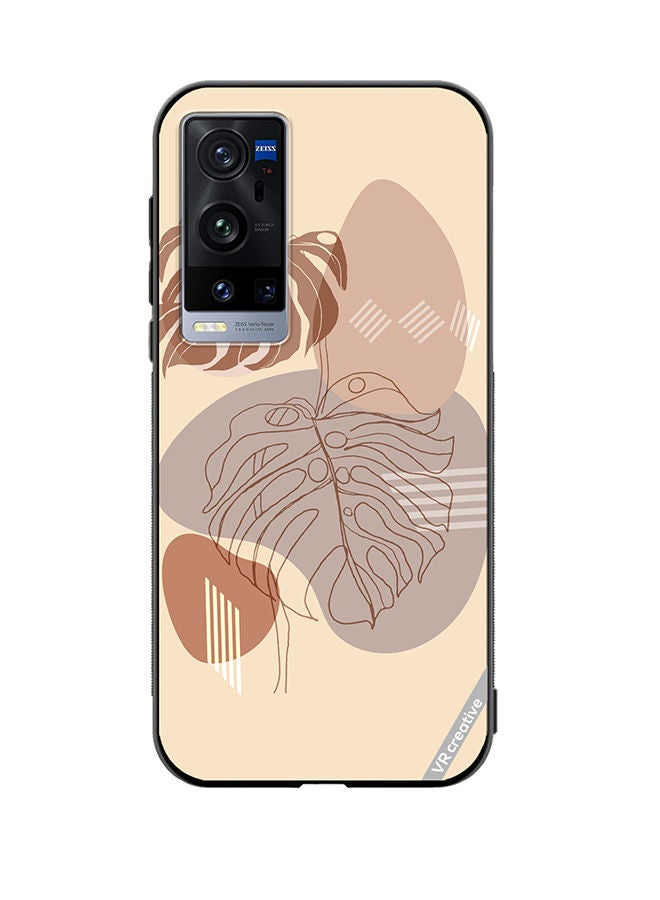 VR CREATIVE Protective Case Cover For Vivo X60 Pro Plus Line Art Nature Design Multicolour - Image 1