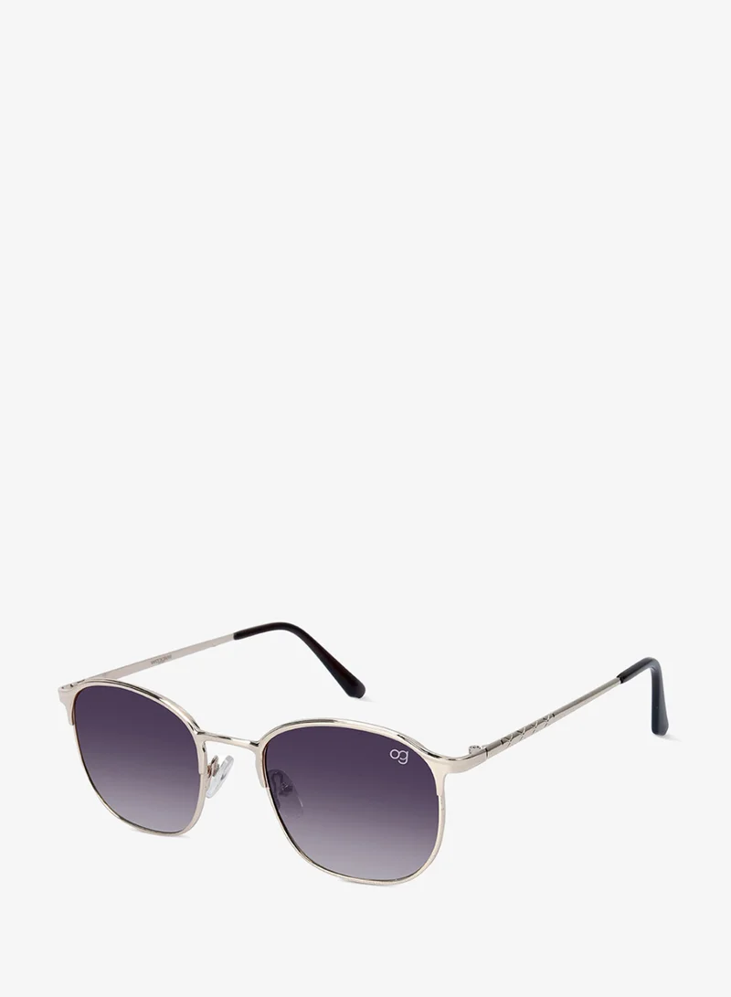 Woggles UV- Protected  Golden Clubmaster Sunglasses