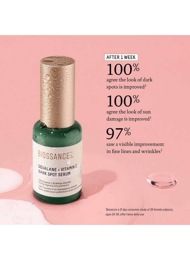 BIOSSANCE - Squalane + Vitamin C Dark Spot Serum. Powerful Lightweight Serum With 10% Vitamin C To Brighten Skin Fade Dark Spots Reduce Pigmentation And Prevent Discoloration (1.01 Ounces) - Image 1