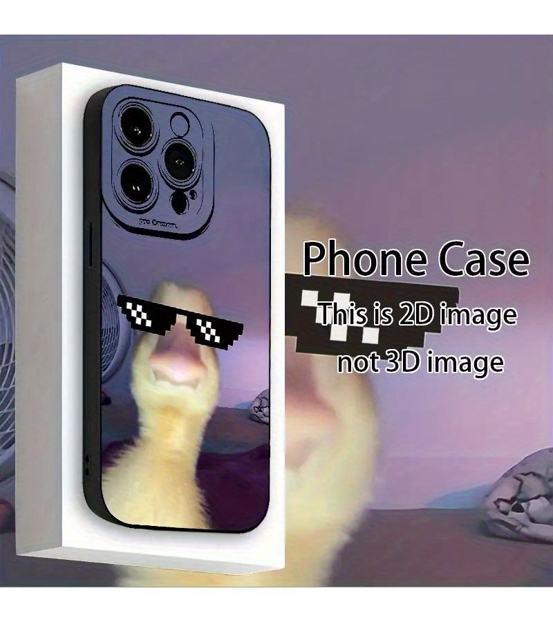 Black UV Printed Duck Pattern Matte Phone Case 360 Full Coverage Soft Protective For iPhone 16 - Image 2