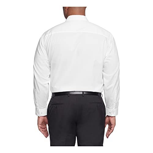 Kenneth Cole Unlisted Mens Dress Shirt Big and Tall Solid , White, 17. 5" Neck 37"-38" Sleeve (X-Large Tall) - Image 2