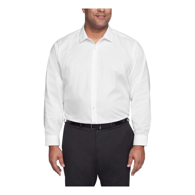 Kenneth Cole Unlisted Mens Dress Shirt Big and Tall Solid , White, 17. 5" Neck 37"-38" Sleeve (X-Large Tall) - Image 5