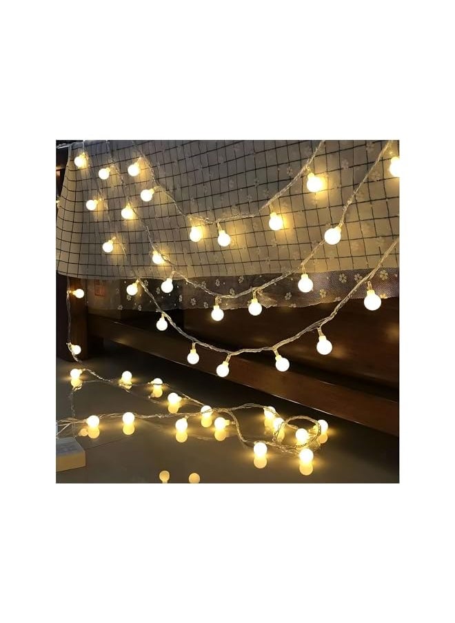 The Bros Xspring Globe String Lights, 10M Outdoor Round Globe Ball String Lights Battery Operated No Remote Fairy Lights, Warm White Globe Fairy Lights Sky Lamp for Bedroom, Classroom, Garden, Party  - Image 2