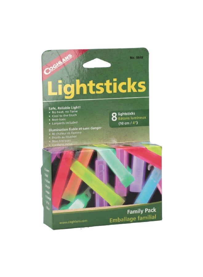 كوغلانز 9848 طقم أعواد ضوئية غير سامة بتقنية كيميائية مضيئة 8 قطع متعدد الألوان 4 بوصة - Image 3