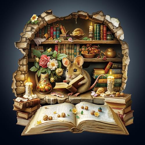 WOODBESTS Wooden Puzzles for Adults Scholar Mouse Wooden Jigsaw Puzzle for Adults Unique Animal Shape Wood Puzzles Adult Xmas Birthday Gifts for Puzzles Lovers 200 pcs M 114 111in - Image 1