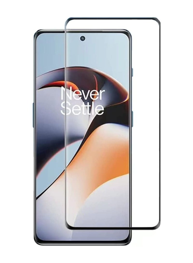 واقي شاشة OnePlus 11R، زجاج مقسى [لاصق كامل] [تغطية كاملة] [خالي من الفقاعات] [مضاد للخدش] واقي شاشة شفاف عالي الاستجابة لهاتف OnePlus 11R 5G (غراء كامل 9D أسود) - Image 1