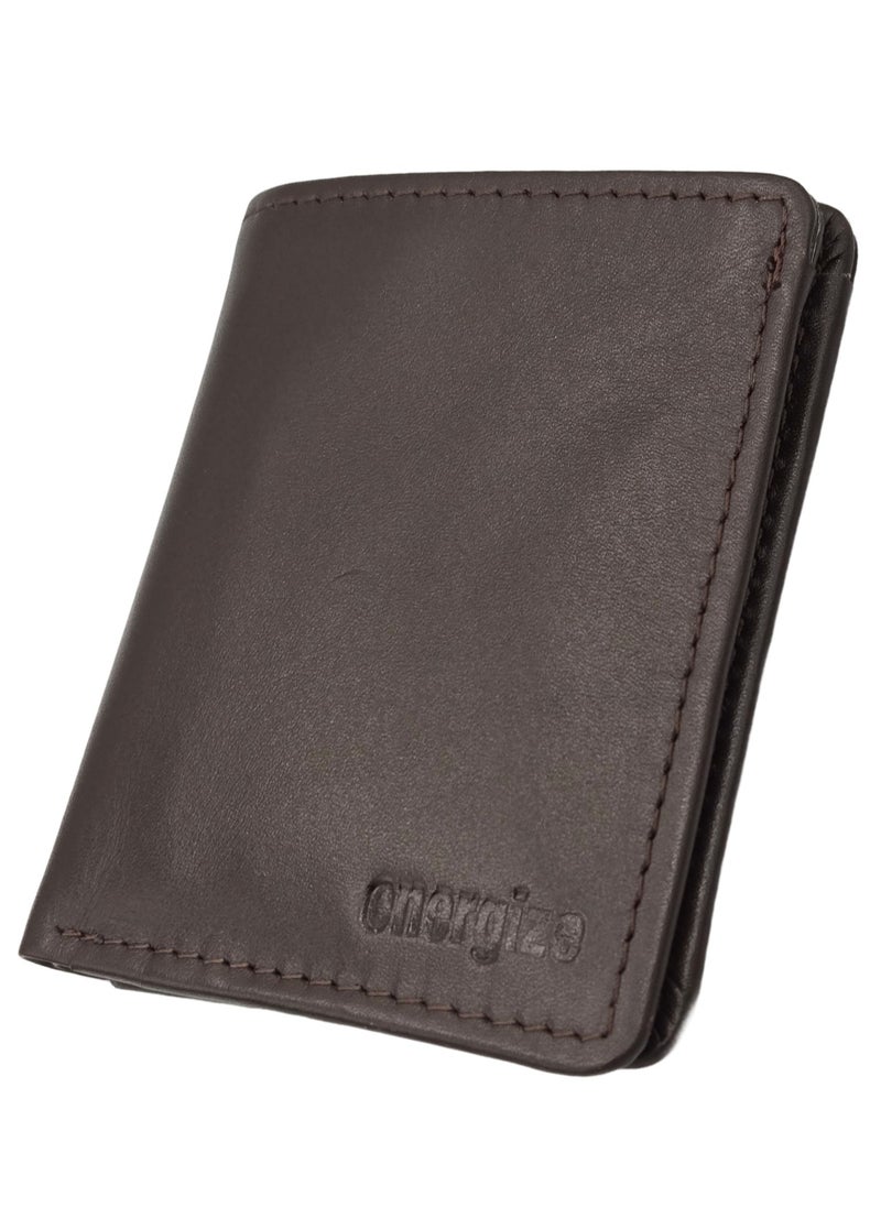 Energize Bi-Fold Genuine Leather Wallet for Men, Premium Leather Material with Versatile Compartment, Ideal for Traveling & Daily Use, Perfect Gift for Any Occasion  - Image 1