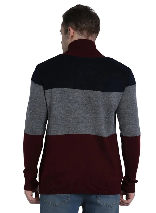 Dennis Lingo Regular Fit Navy Printed Round Neck Sweatshirt for Men - Polycotton, Full Sleeves