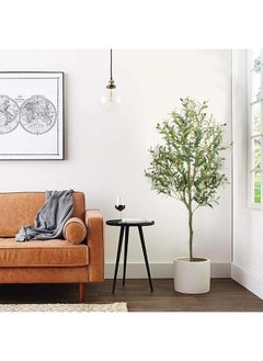 MOMENT Artificial Olive Tree, 160Cm Tall Faux Plant/Secure Pe Material & Anti-Tip Tilt Protection Low-Maintenance Plant/Lifelike Green Fake Potted Tree For Home Office Warehouse Decor Indoor Outdoor  - Image 4