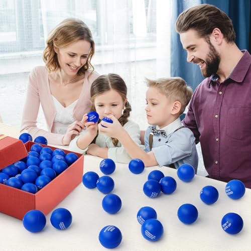 SHQDD 54PCS Stress Balls Stress Balls for Adults Soft Sponge Squeeze Toys with Inspirational Quotes Office Classroom Stress Relief Gifts Anxiety Relief Fidget Toys Classroom Prizes Student Gifts - Image 4