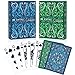 Wkchxd Playing Cards Deck of Cards 2 Pack Standard Playing Cards for Adult Premium Poker Card Set Deck of Playing Card for Blackjack Euchre Canasta Family Game Night Party Games Blue Light Green - Image 2