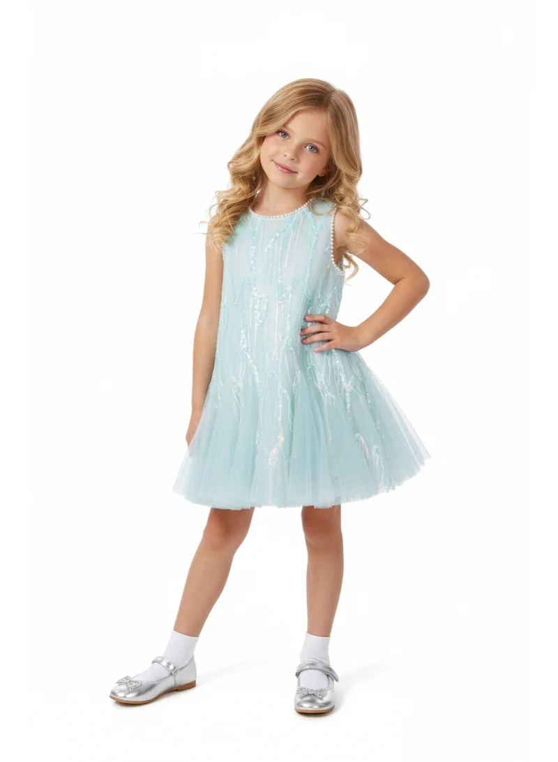 دىدانيالا فستان سهرة من التول المرصع بالترتر