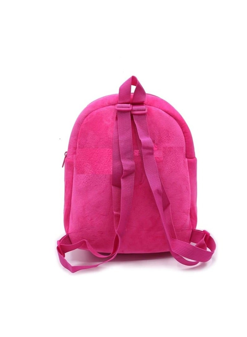 Frantic Kids Velvet School Bag soft plush Backpack Baby Girl Preschool Mini Travel Bags Baby Girl and Baby Boy Picnic Travelling Bags  2-5 Years - Image 2