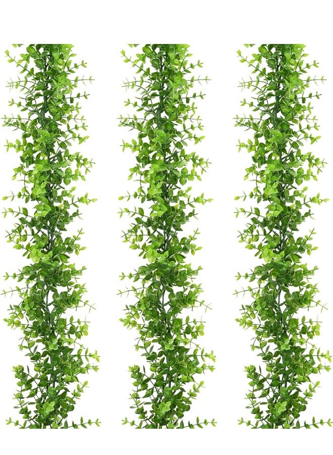 GUSGU 3 حزمة الاصطناعية الأوكاليبتوس جيلاند ، 6Ft / 1.8m مزيفة الأوكاليبتوس الكروم النبات وهمية معلقة أوراق الأوكاليبتوس الخضراء جيلاند للزفاف خلفية قوس جدار الجدول حزب المهرجان في الهواء الطلق ديكور - Image 1