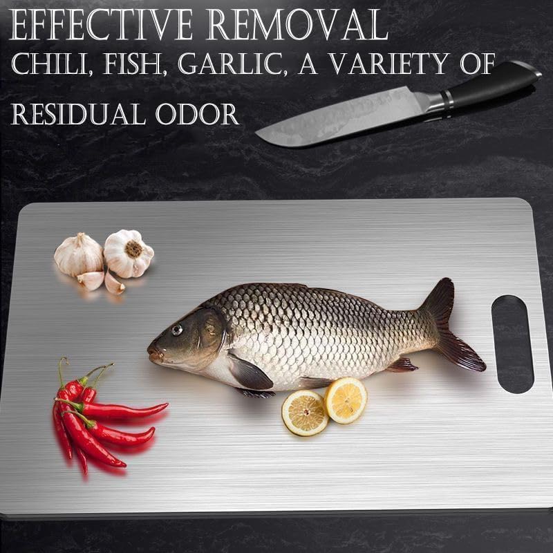 KDIRST Titanium Cutting Board - 2025 New Upgrade 100% Pure Titanium Cutting Boards for Kitchen Double Sided Non Toxic Titanware Cutting Board,Hygiene Durable Safe Chopping Board (set of 3) - Image 5