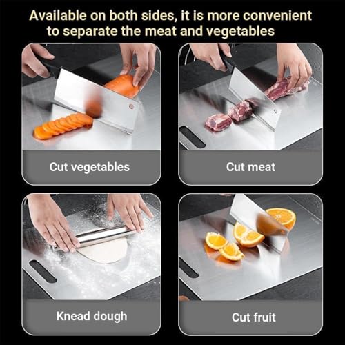 KDIRST Titanium Cutting Board - 2025 New Upgrade 100% Pure Titanium Cutting Boards for Kitchen Double Sided Non Toxic Titanware Cutting Board,Hygiene Durable Safe Chopping Board (set of 3) - Image 2