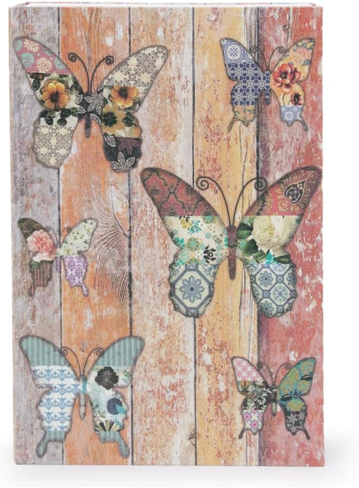 PACOLO Diversion Book Safe Storage Box (Size 9.5"×6.2"×2.2") With Security Key Lock, Dictionary Secret Hidden Safe (Butterfly - Key Lock) - Image 5