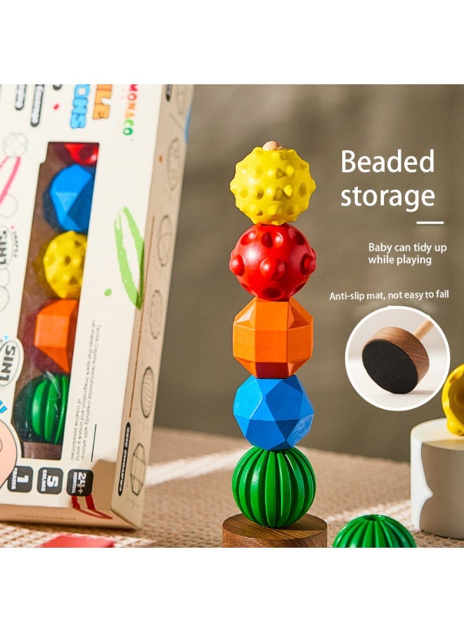 Tactile crayon stacking game, not easy to get dirty, safe for children to color, suitable for boys and girls' art learning supplies, back-to-school gifts - Image 2