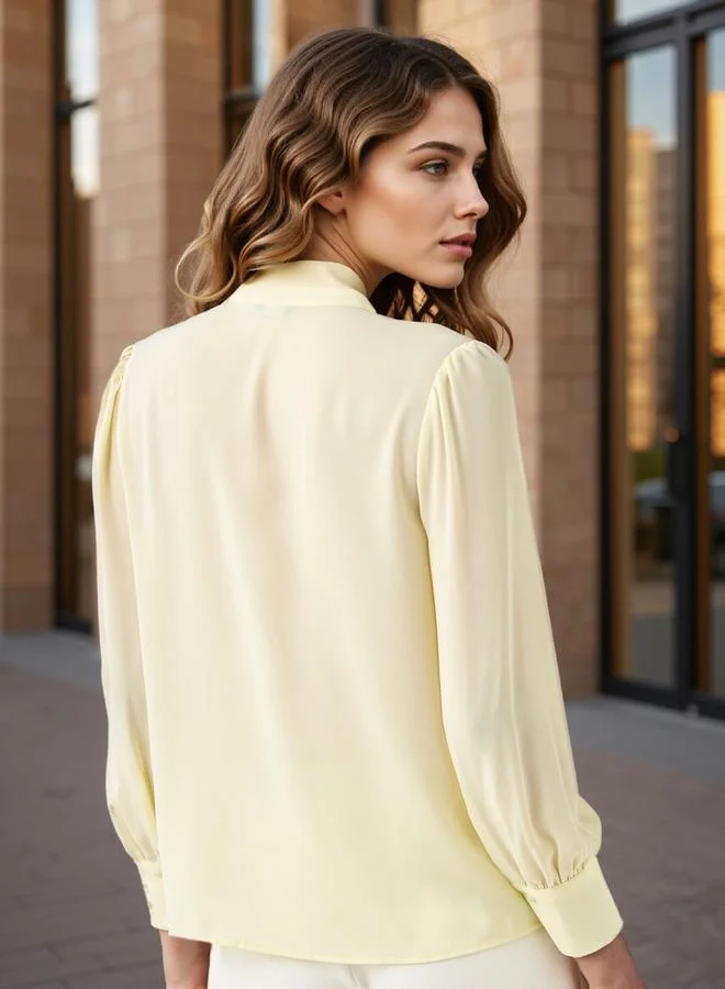 Iconic Embellished Top with Puff Sleeves
