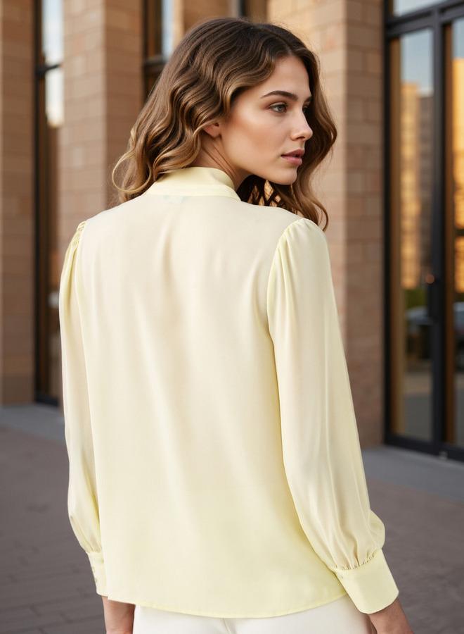 ايكونيك بلوزة مزينة بأكمام منفوشة - Image 3
