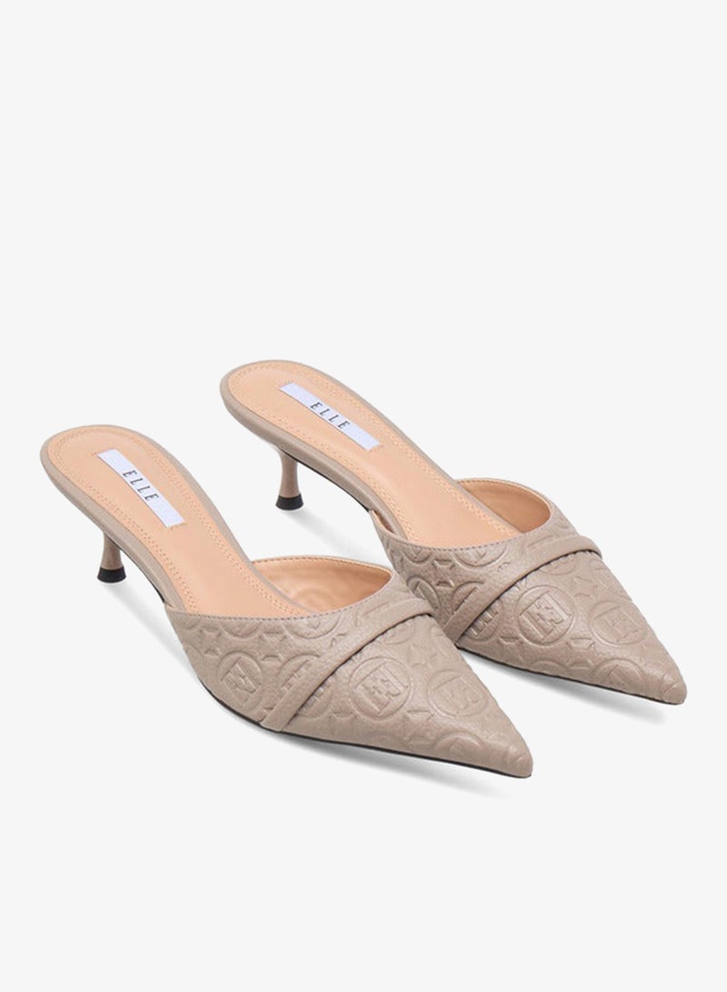 ايل سنيكرز نسائي مونوجرام بكعب صغير سهل الارتداء - Image 3