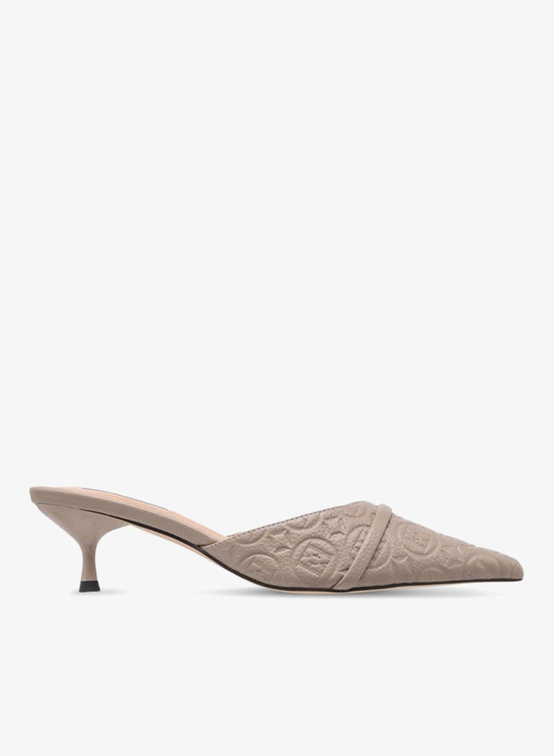 ايل سنيكرز نسائي مونوجرام بكعب صغير سهل الارتداء - Image 1